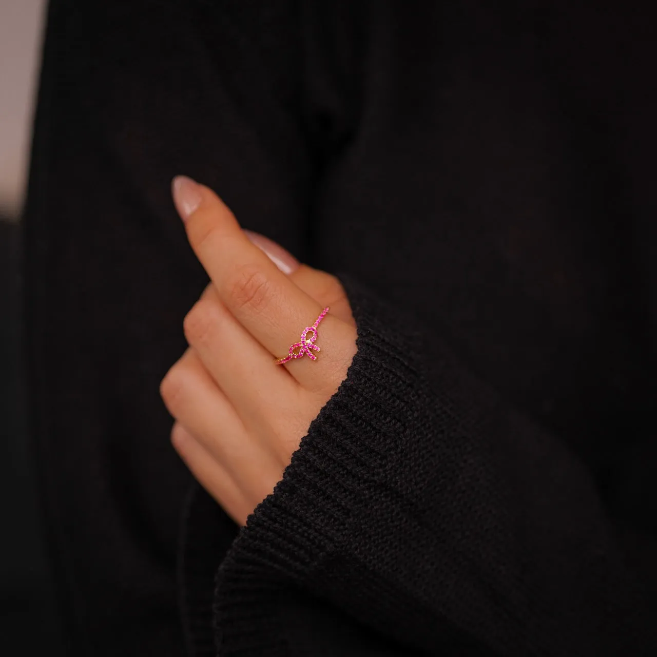 Pave Bow Ring sold by Mint & Lilly product image thumbnail 3