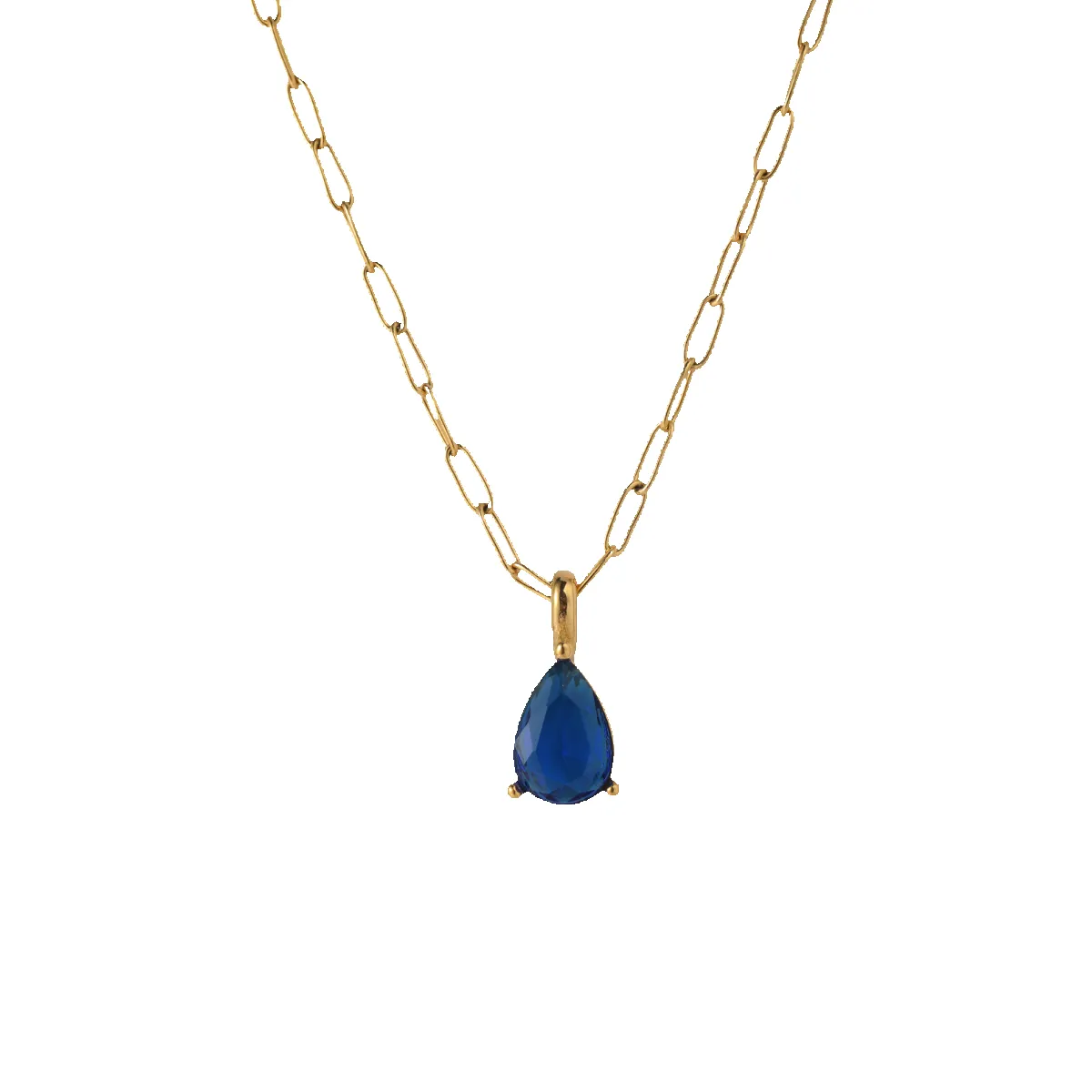 Birthstone Pendant Necklace with Dainty Paperclip Chain sold by Mint & Lilly product image thumbnail 3