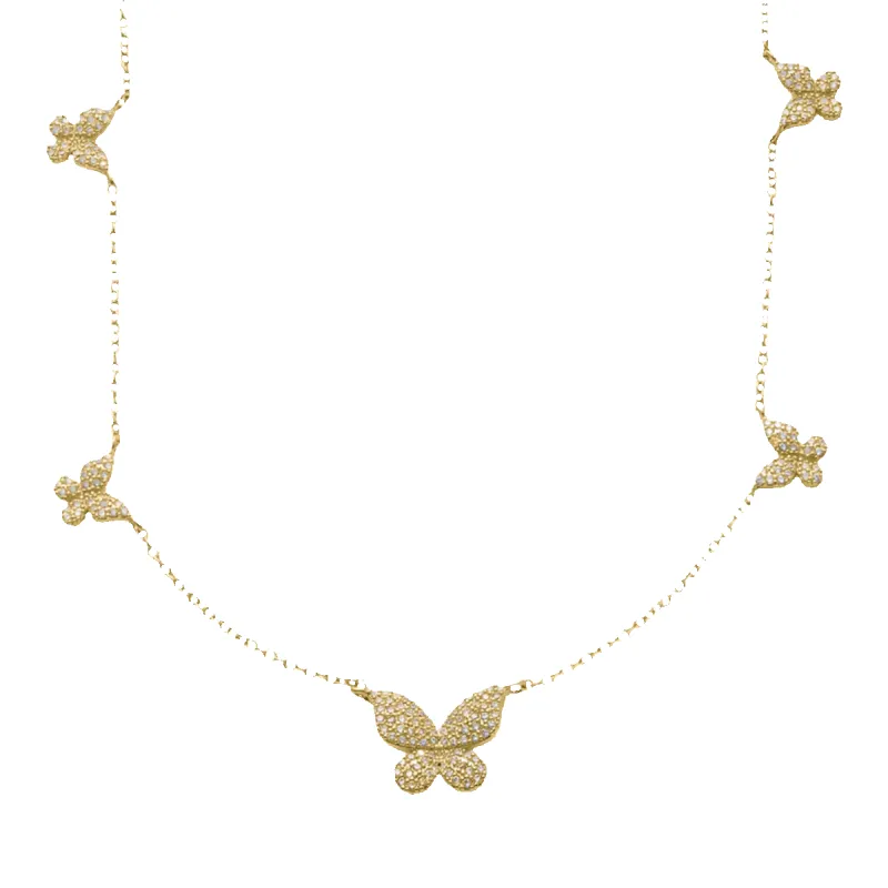 Five Butterfly Necklace sold by Mint & Lilly
