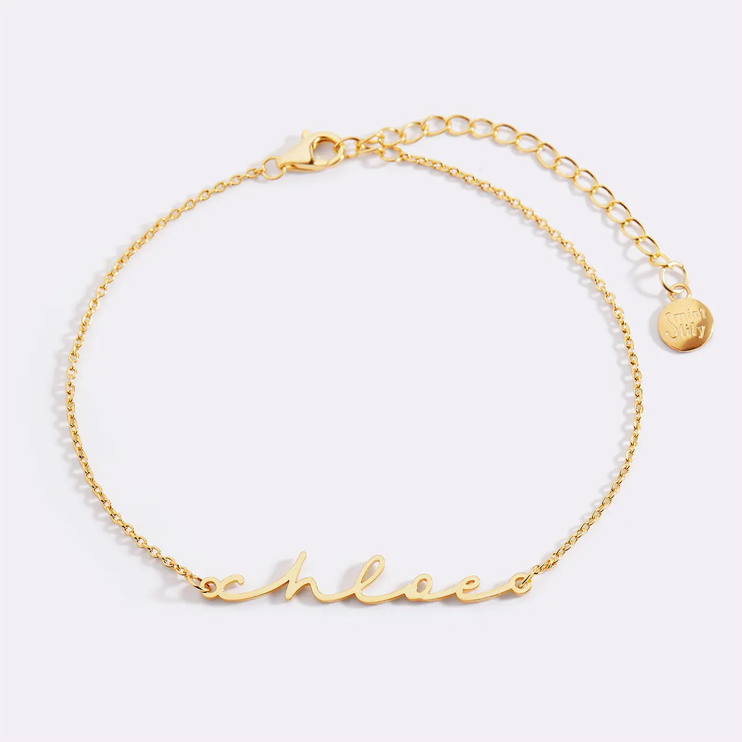 Dainty Script Name Bracelet sold by Mint & Lilly product image thumbnail 2