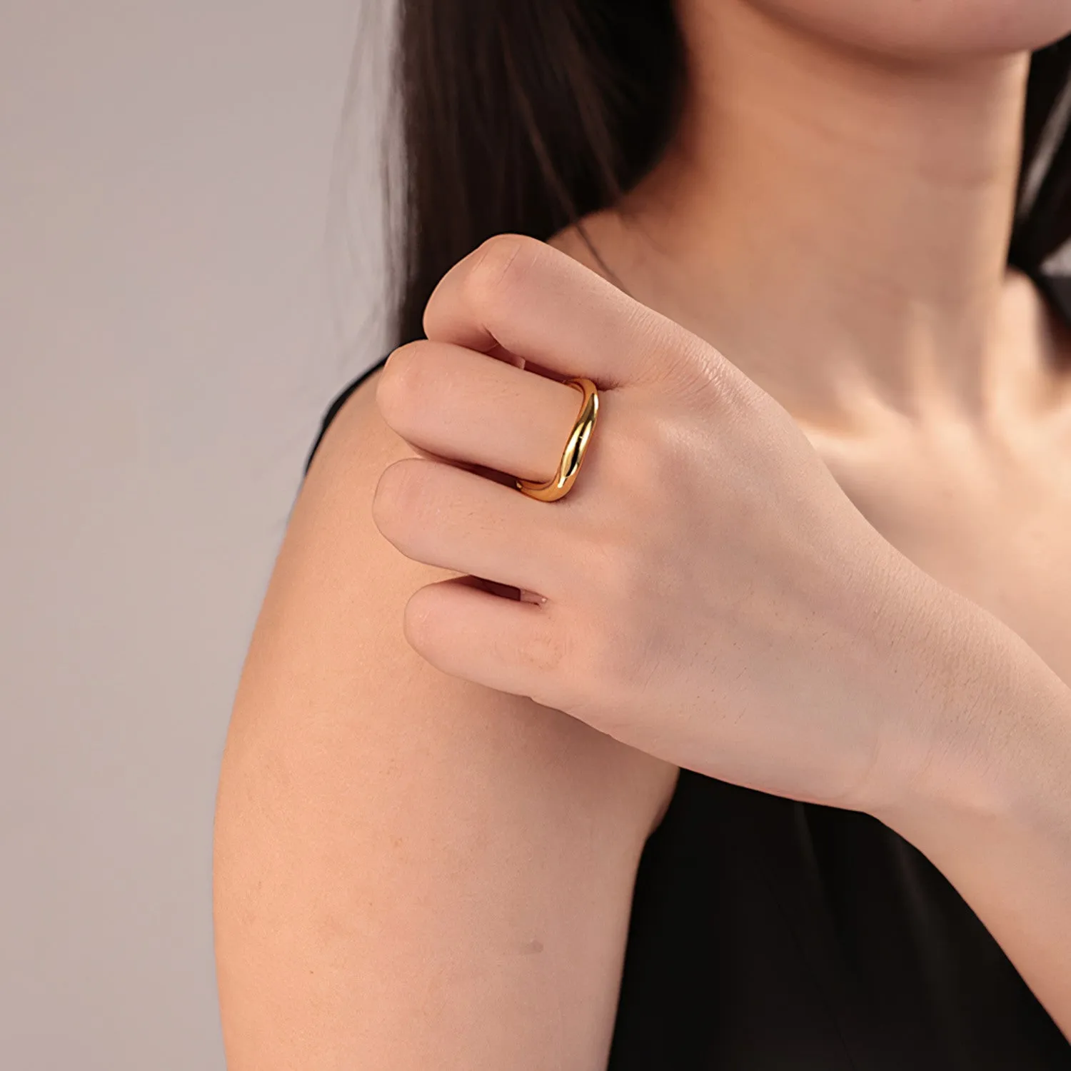 Sculptural Wavelength Ring sold by Mint & Lilly product image thumbnail 4