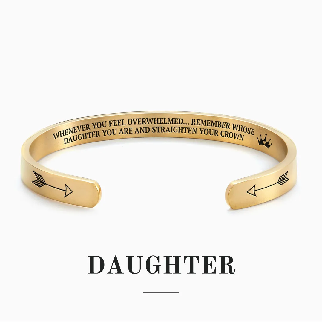 Remember Who You Are and Straighten Your Crown Cuff Bracelet sold by Mint & Lilly product image thumbnail 5