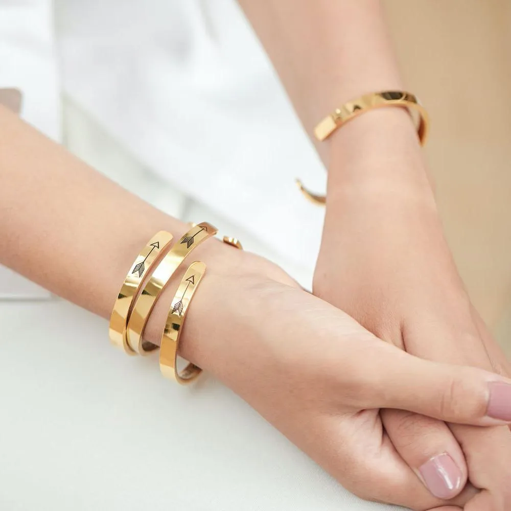 Remember Who You Are and Straighten Your Crown Cuff Bracelet sold by Mint & Lilly product image thumbnail 3