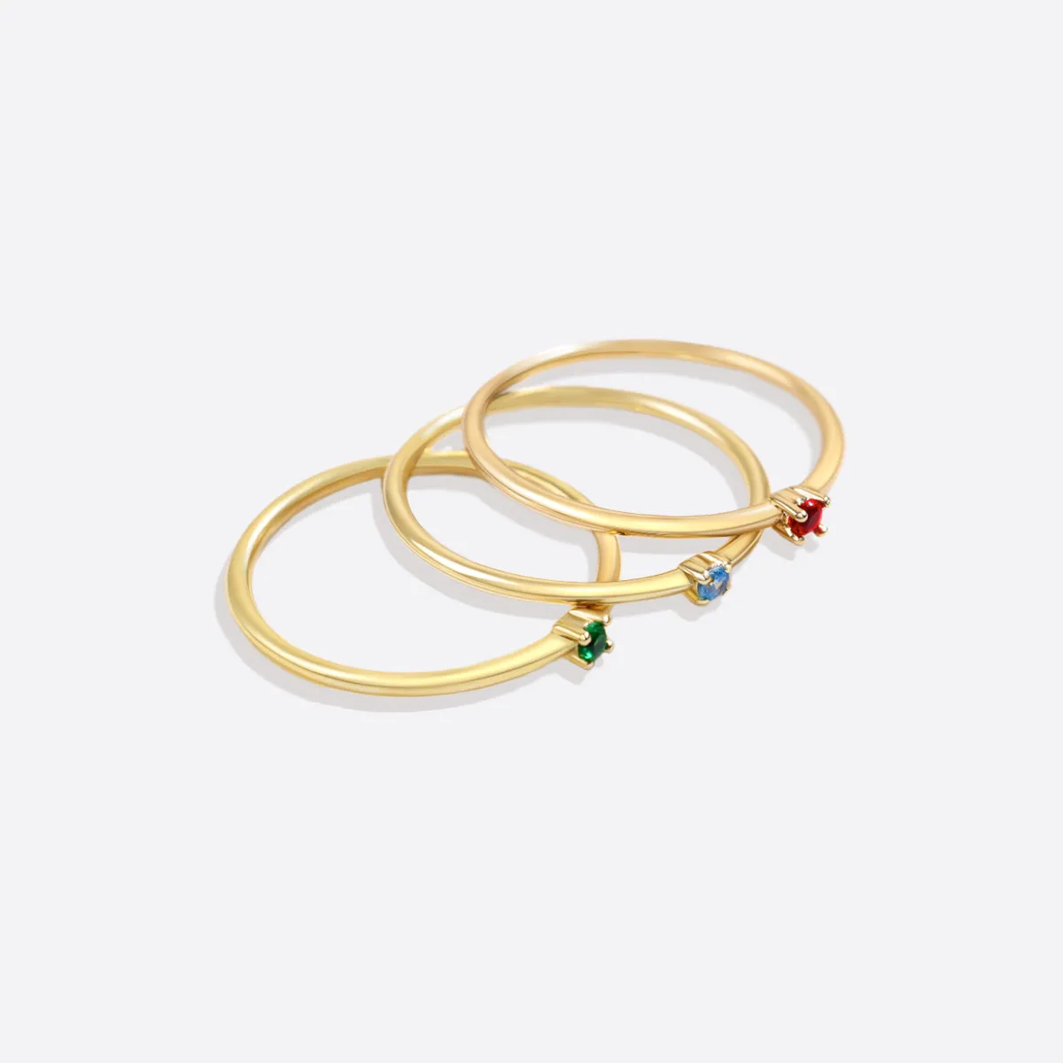 Super Dainty Birthstone Stacking Ring sold by Mint & Lilly product image thumbnail 5