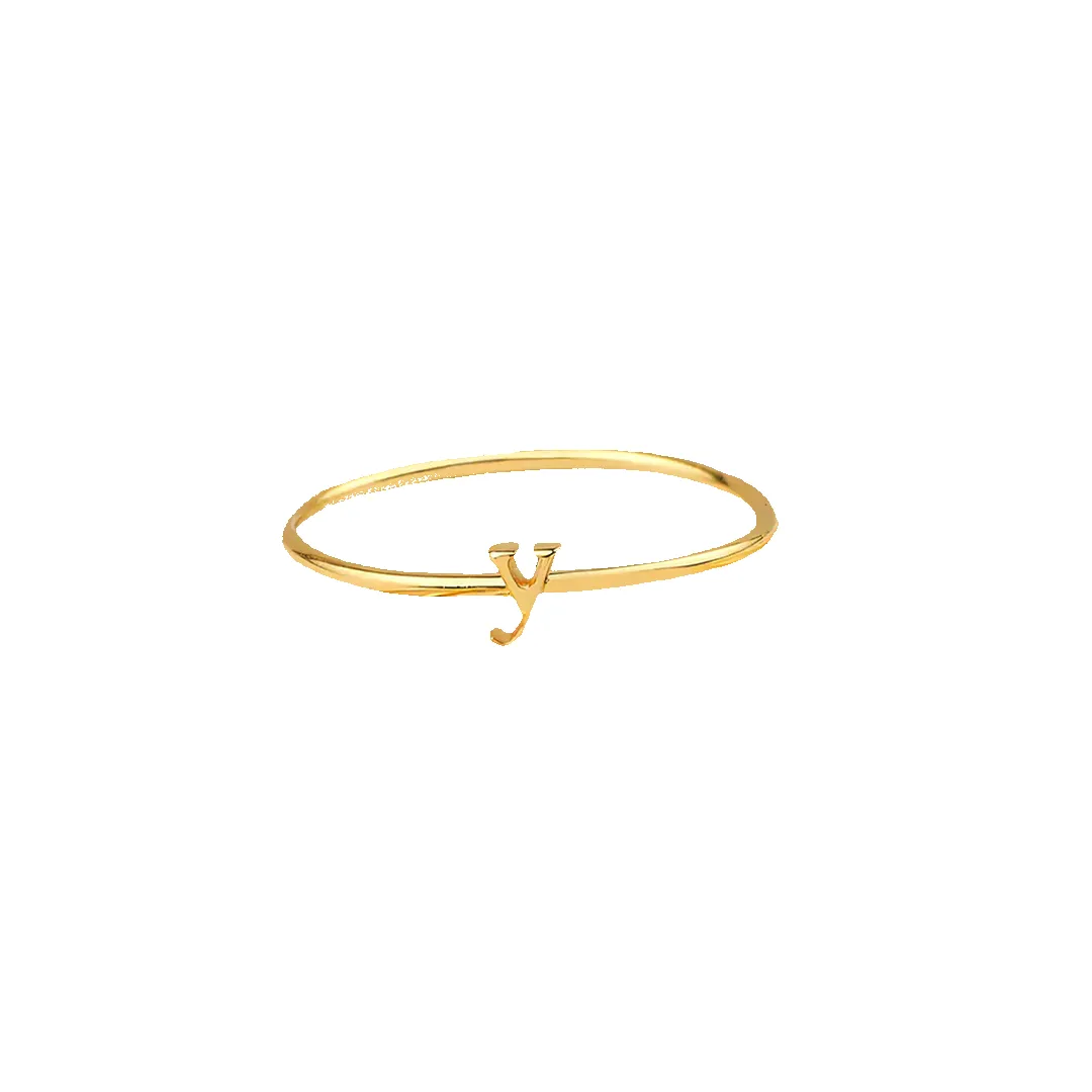 Dainty Stacking Letter Ring sold by Mint & Lilly product image thumbnail 3