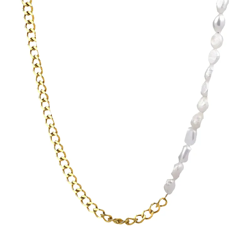 Half Chain Pearl Necklace sold by Mint & Lilly