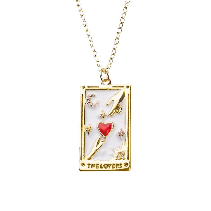 The Lovers Tarot Necklace sold by Mint & Lilly