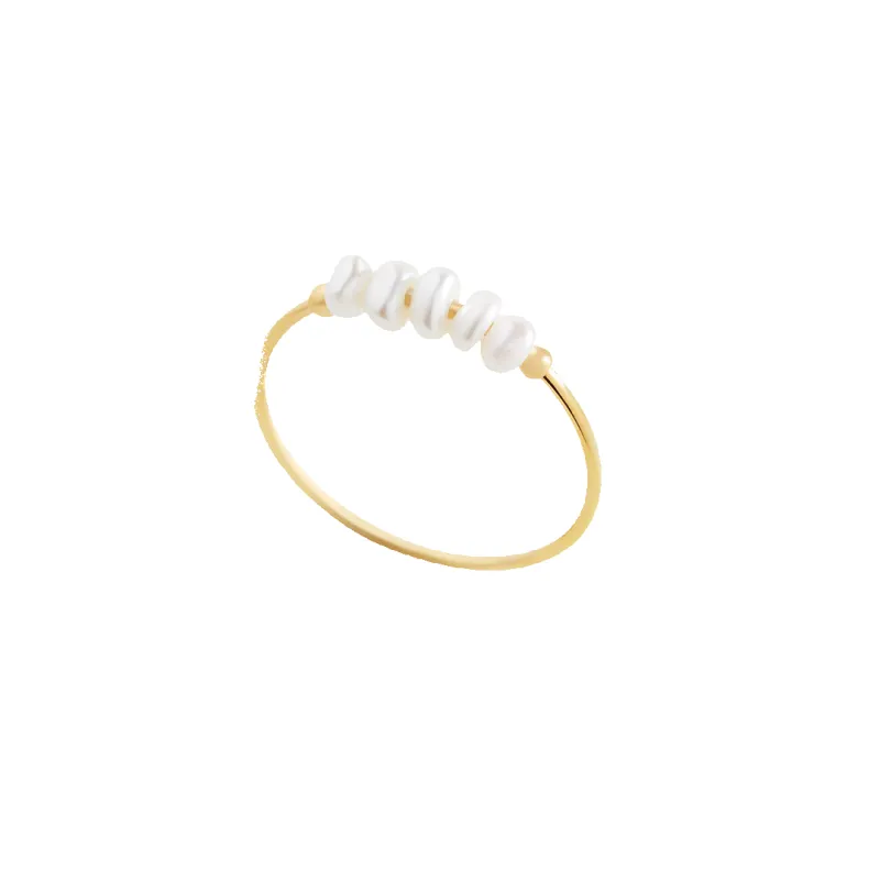 Mini Pearl Ring made by Mint & Lilly