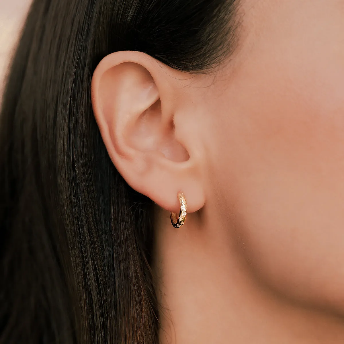 Falling Stars Huggie Hoop Earrings sold by Mint & Lilly product image thumbnail 3