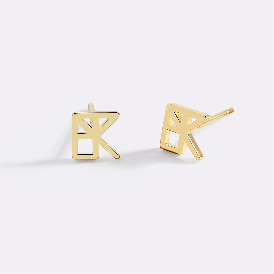 Monogram Name Earrings sold by Mint & Lilly product image thumbnail 2