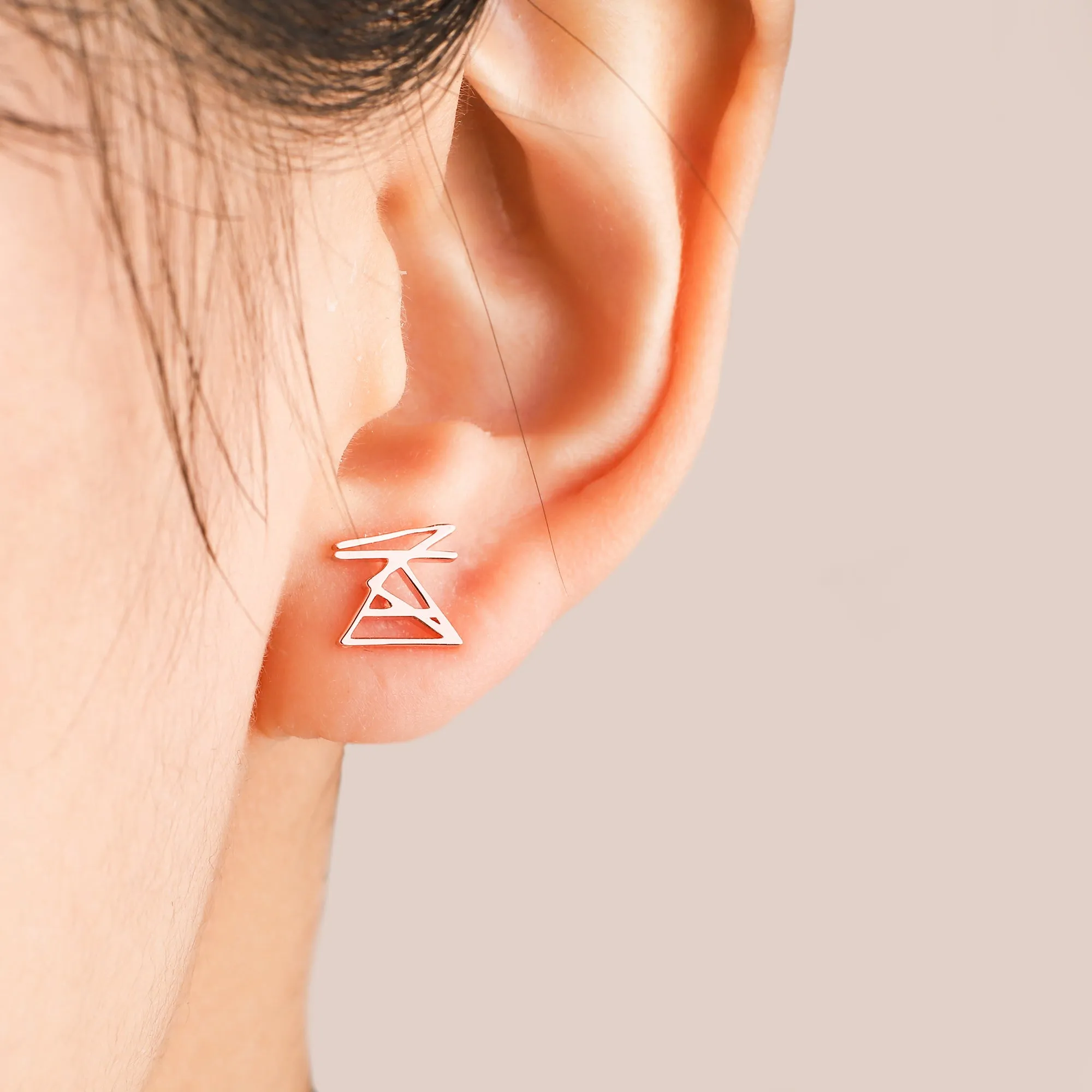 Monogram Name Earrings sold by Mint & Lilly product image thumbnail 4