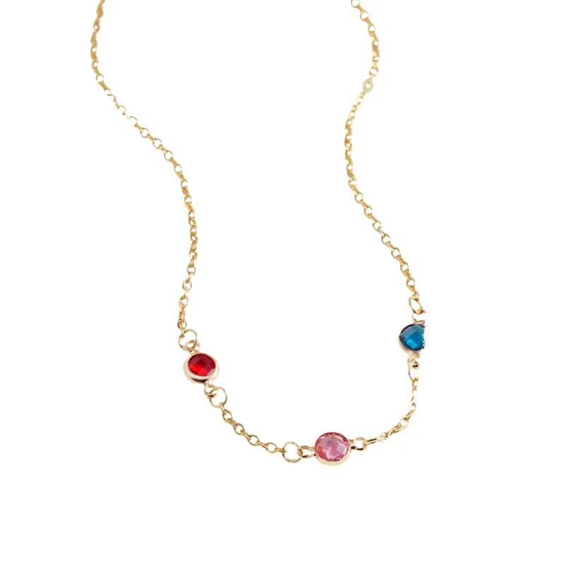 Multi-Stone Birthstone Necklace made by Mint & Lilly