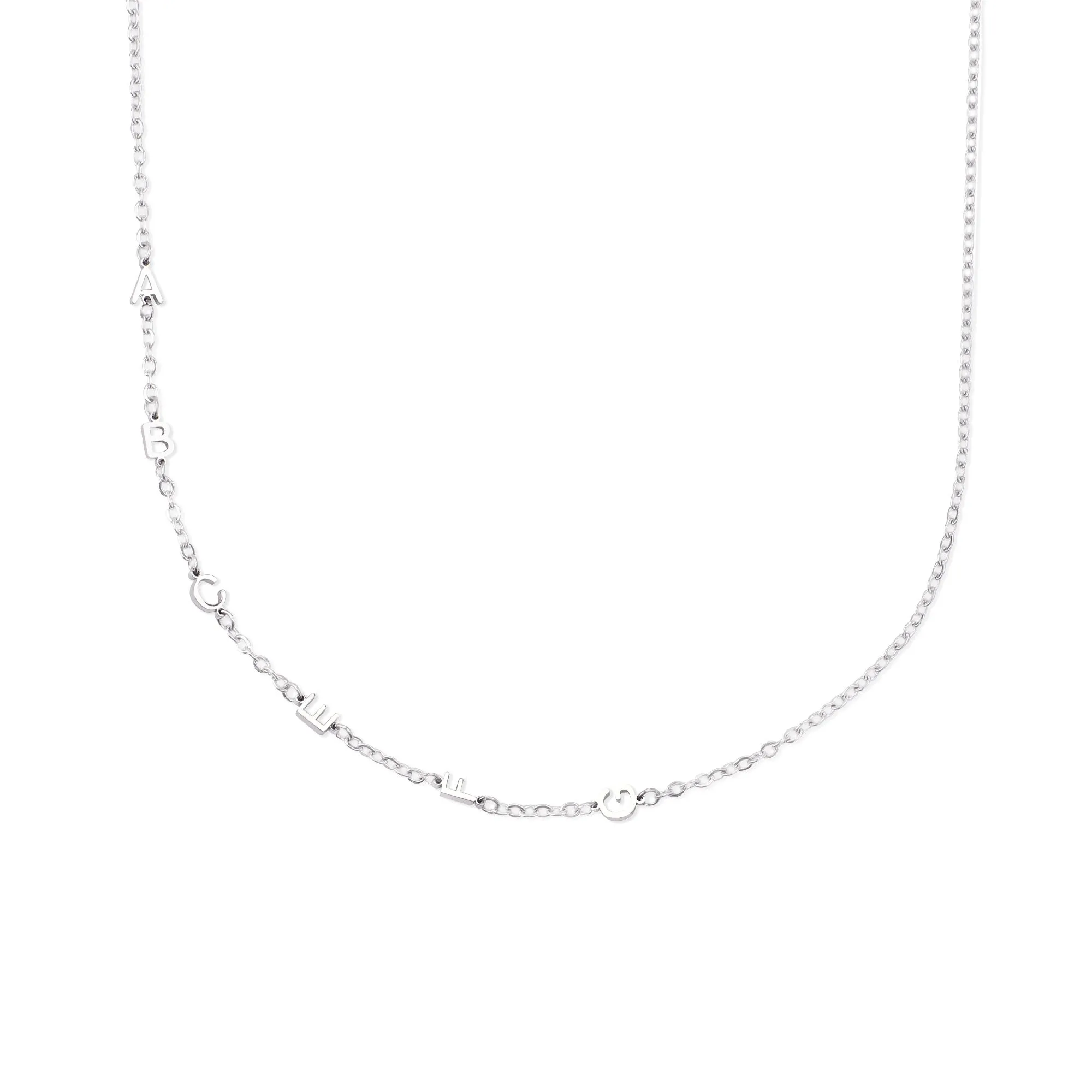 Sideways Initials Necklace sold by Mint & Lilly product image thumbnail 5