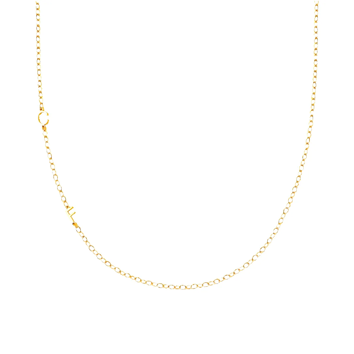 Sideways Initials Necklace sold by Mint & Lilly