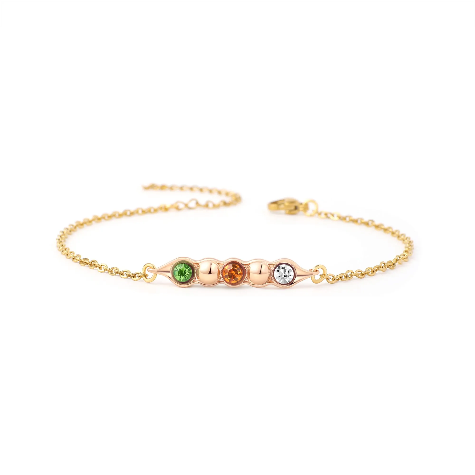 Peas in a Pod Birthstone Bracelet sold by Mint & Lilly product image thumbnail 4