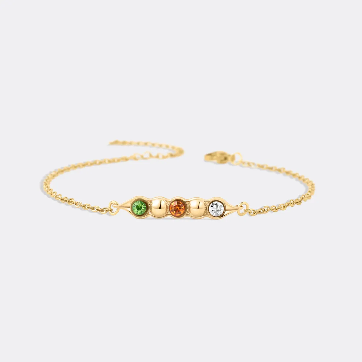 Peas in a Pod Birthstone Bracelet sold by Mint & Lilly product image thumbnail 2