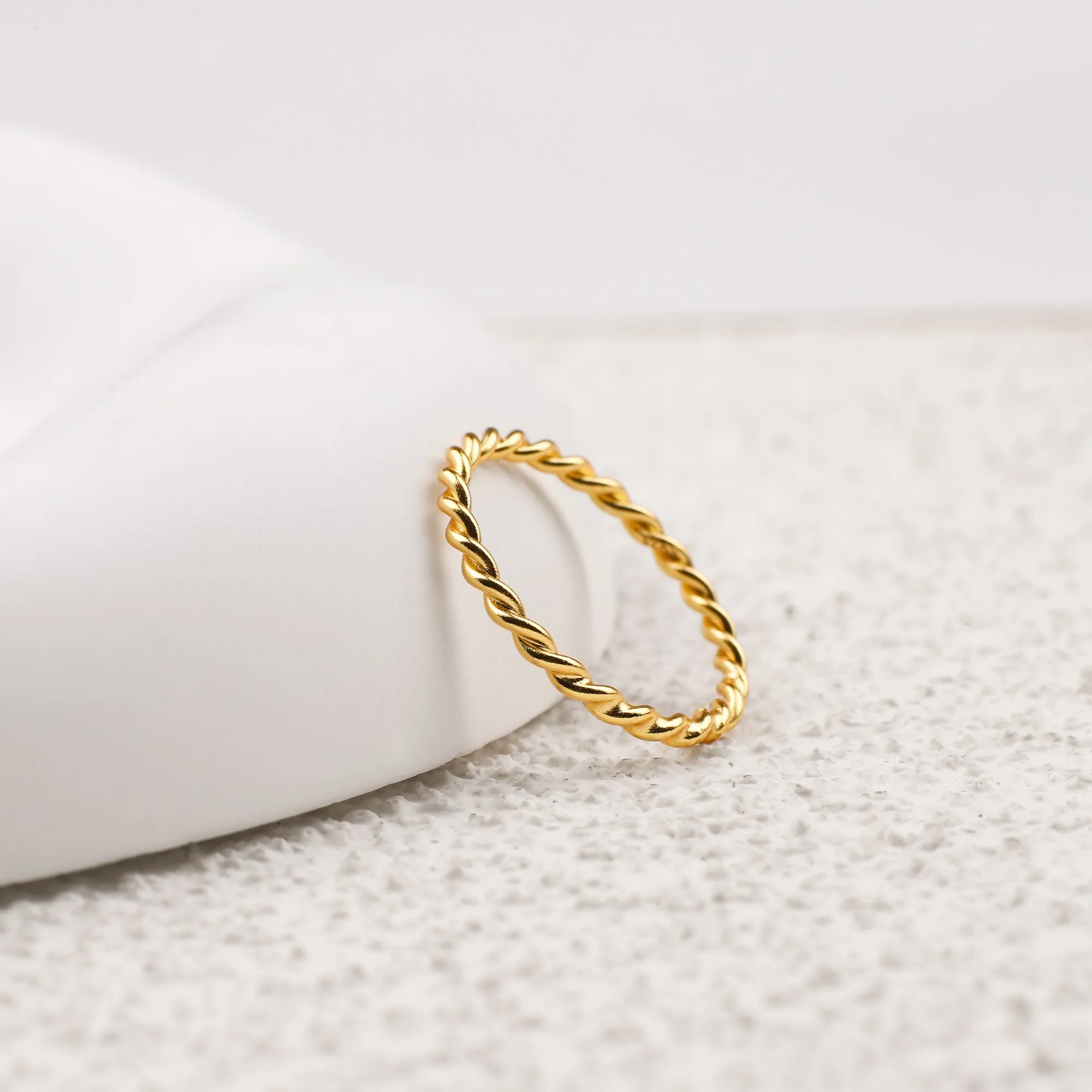 Dainty Braided Stacking Ring sold by Mint & Lilly product image thumbnail 4