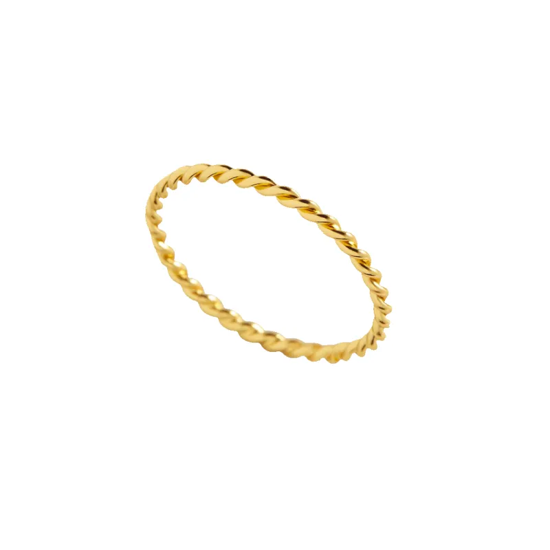 Dainty Braided Stacking Ring made by Mint & Lilly