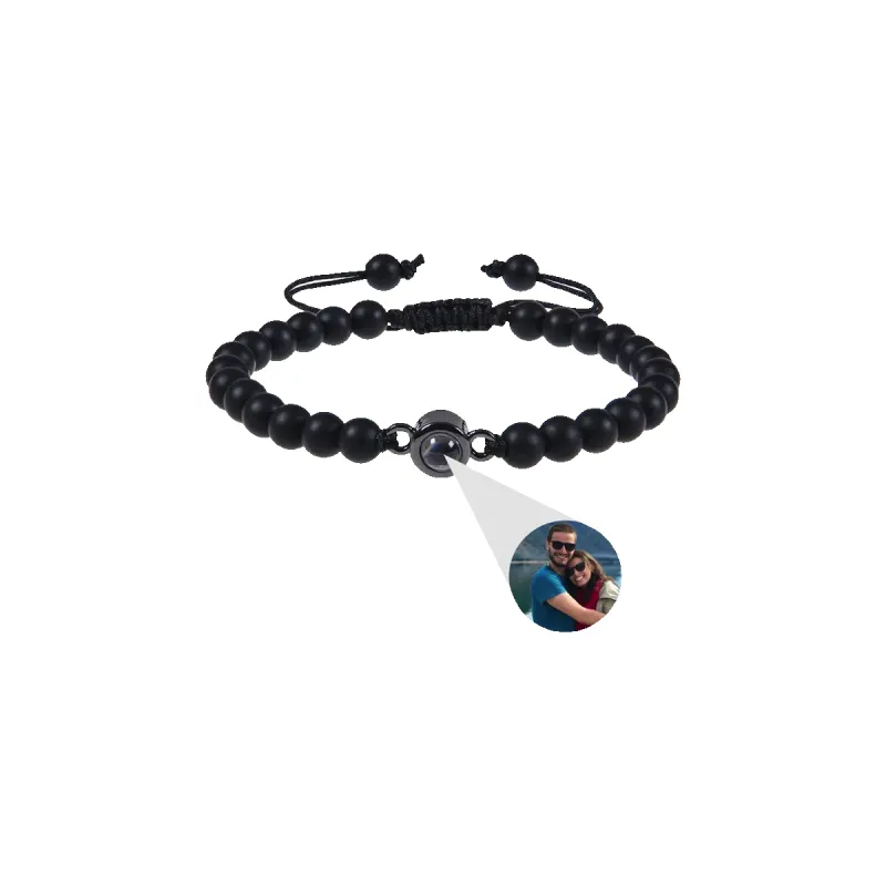 Beaded Photo Bracelet made by Mint & Lilly