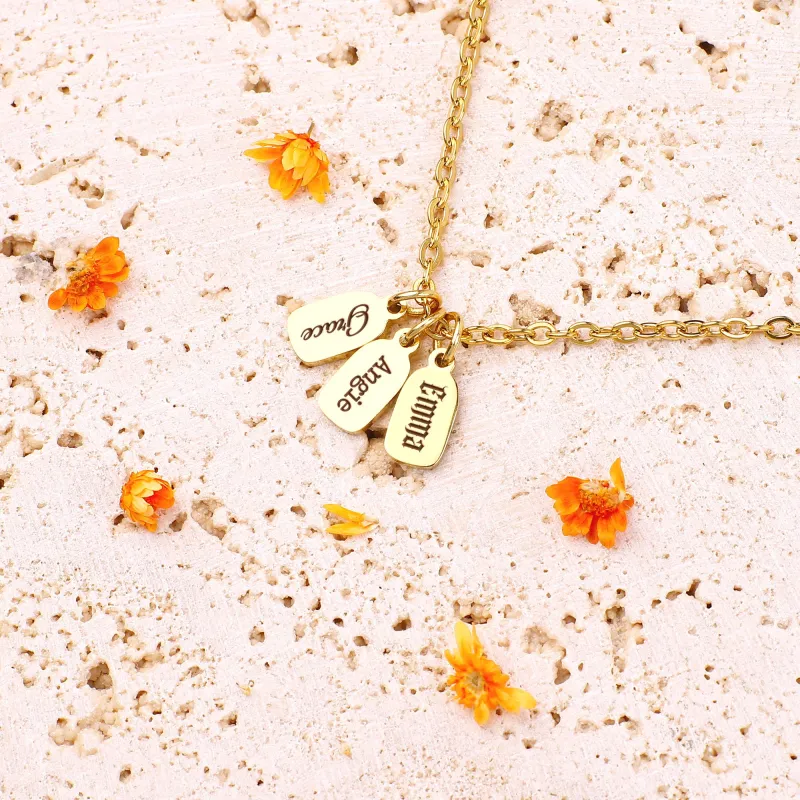 Personalized Bar Tag Necklace sold by Mint & Lilly
