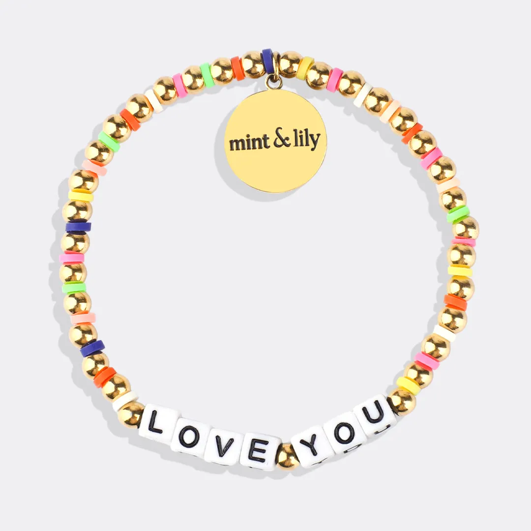 Custom Waterproof Gold Rainbow Beaded Friendship Bracelet sold by Mint & Lilly product image thumbnail 4