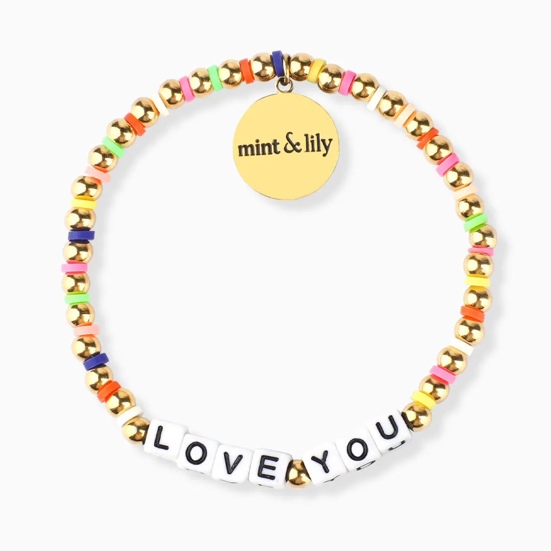 Custom Waterproof Gold Rainbow Beaded Friendship Bracelet sold by Mint & Lilly product image thumbnail 5