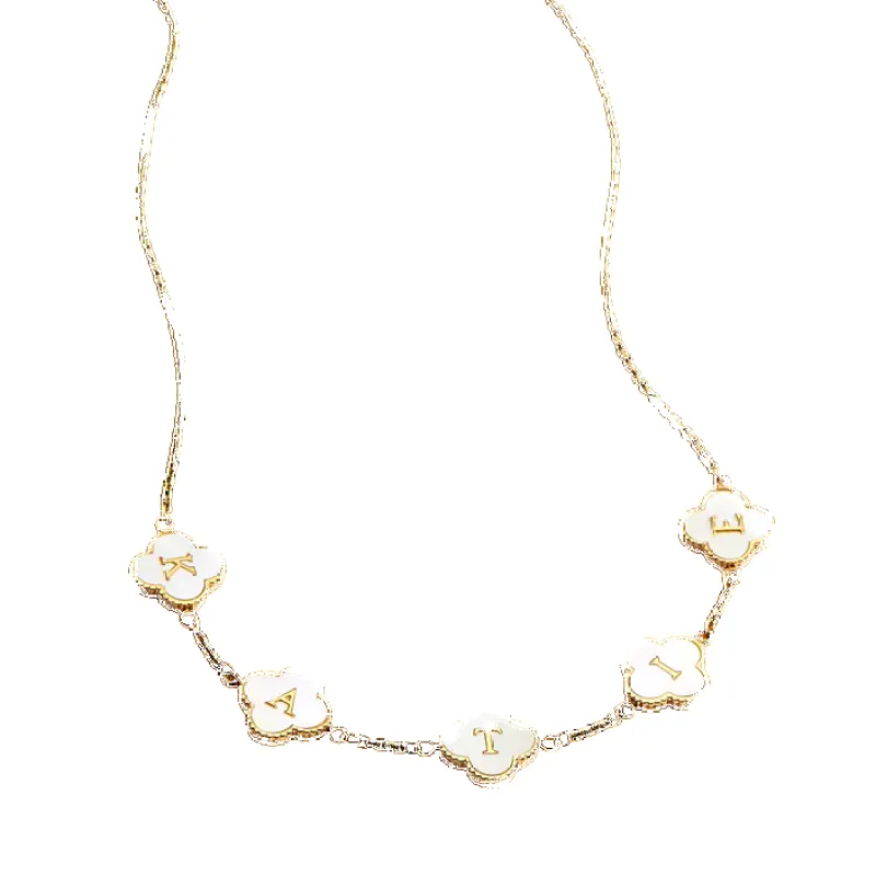 Clover Custom Name Necklace sold by Mint & Lilly