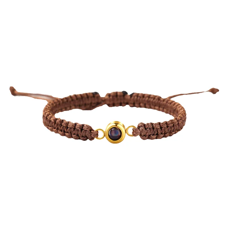 Personalized Braided Photo Bracelet made by Mint & Lilly