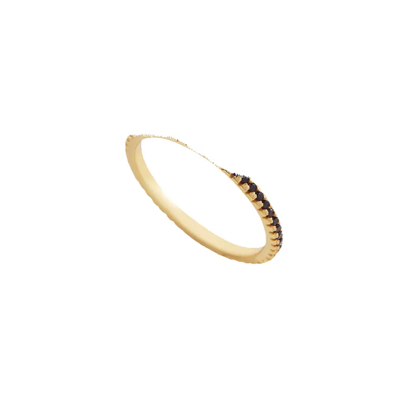 Black Diamond Eternity Stacking Ring made by Mint & Lilly