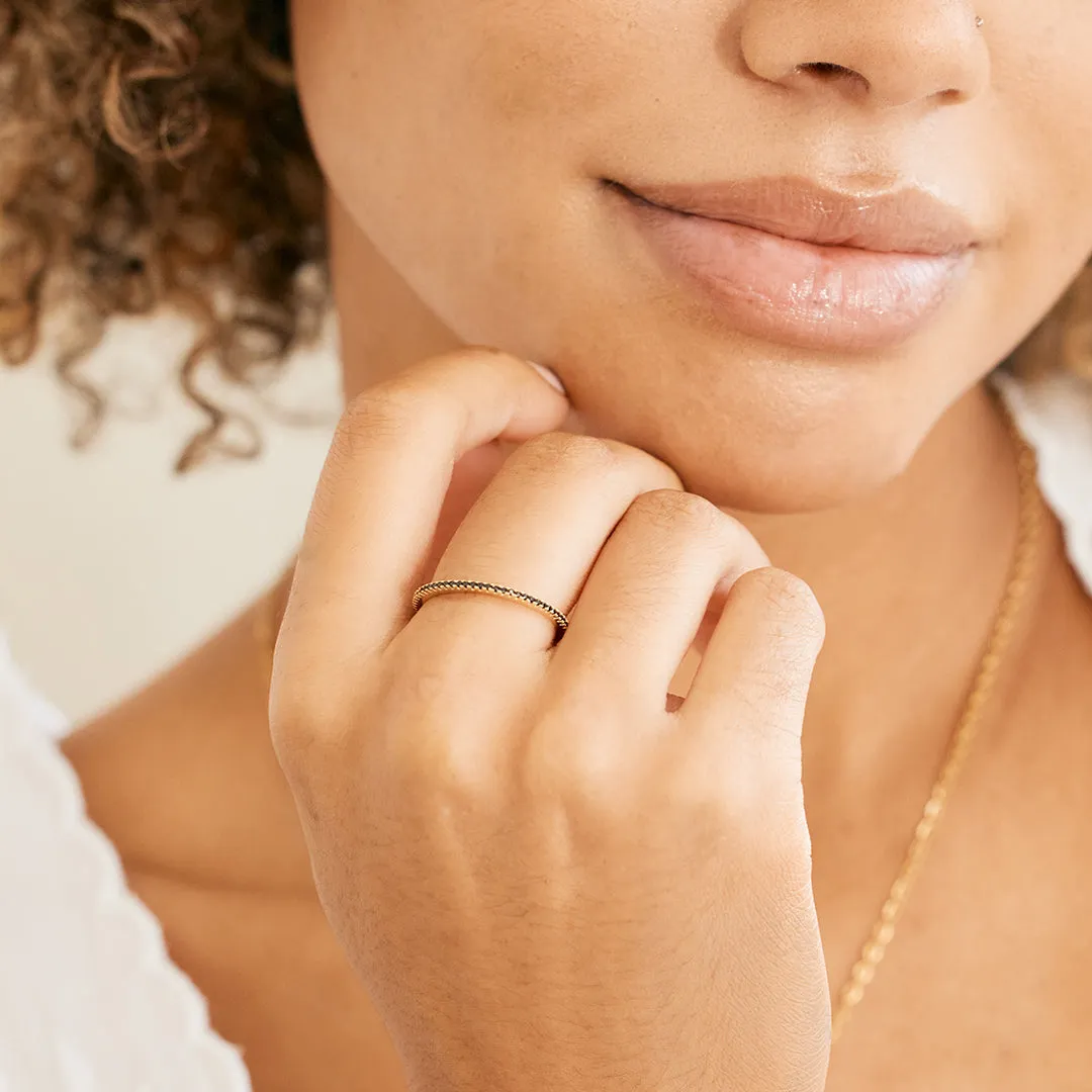 Black Diamond Eternity Stacking Ring sold by Mint & Lilly product image thumbnail 3