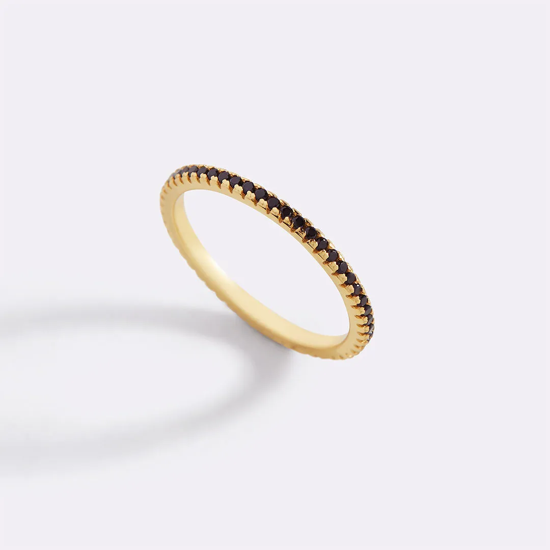 Black Diamond Eternity Stacking Ring sold by Mint & Lilly product image thumbnail 2