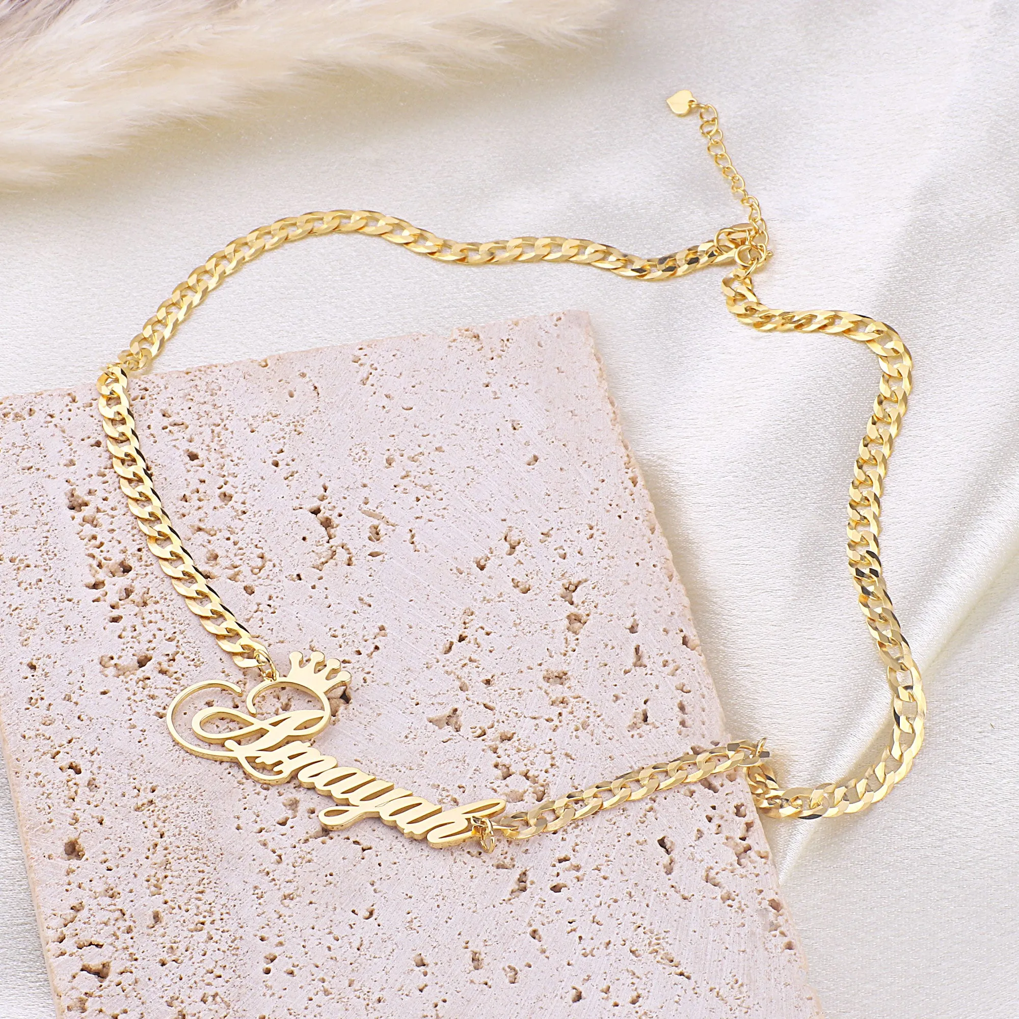 The Queen Name Necklace sold by Mint & Lilly product image thumbnail 5