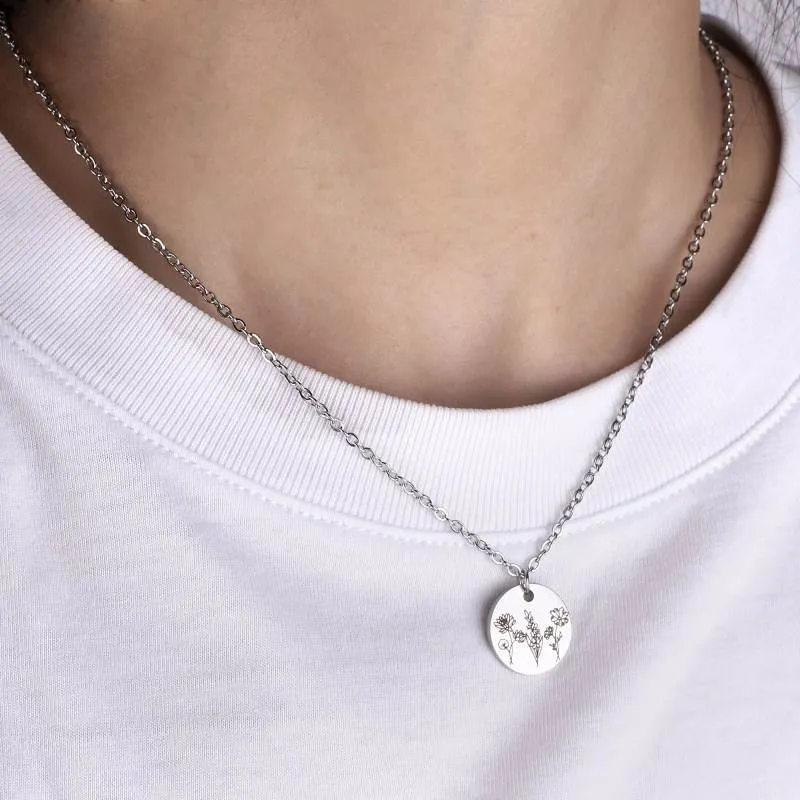 Birth Flower Bouquet Necklace sold by Mint & Lilly product image thumbnail 4