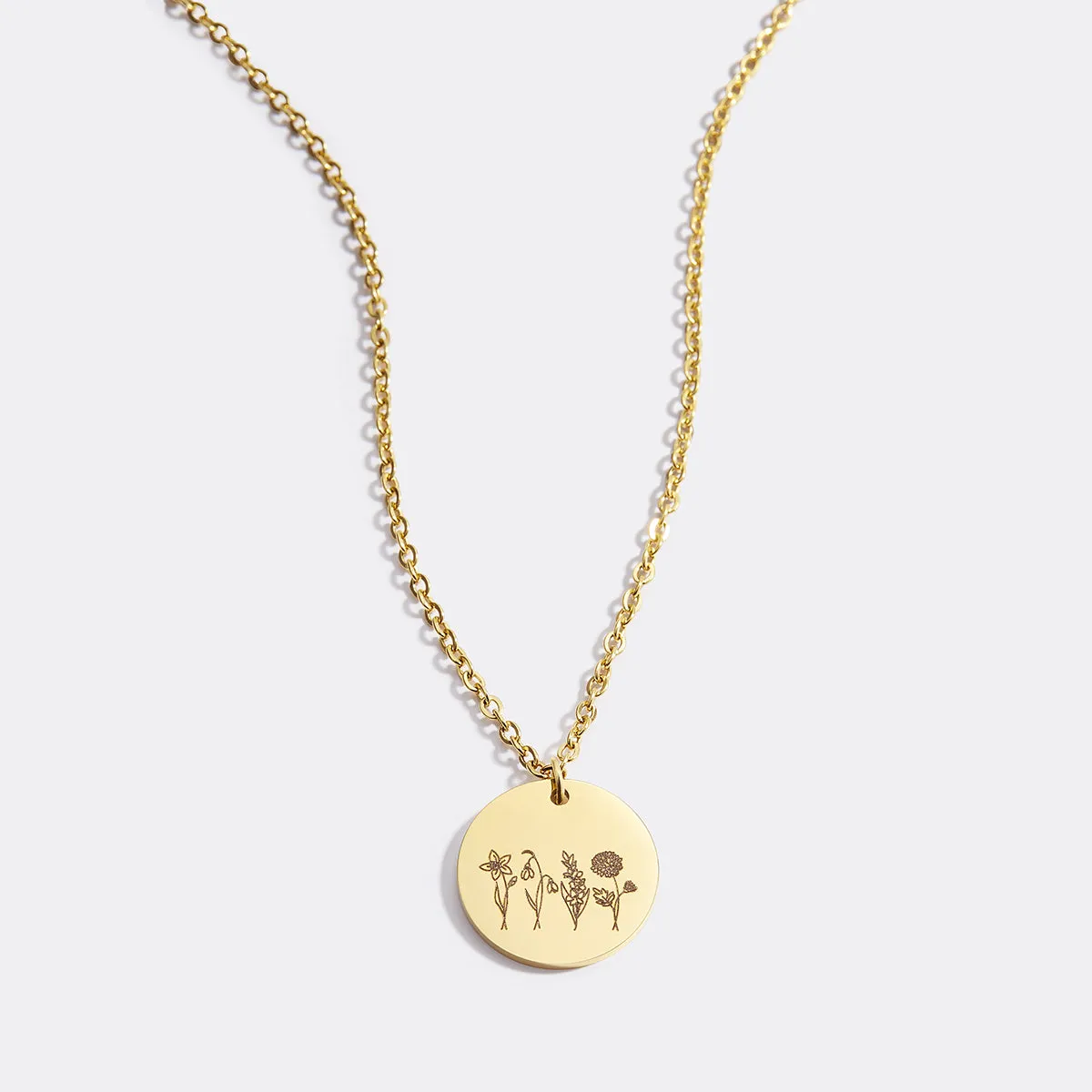 Birth Flower Bouquet Necklace sold by Mint & Lilly product image thumbnail 2