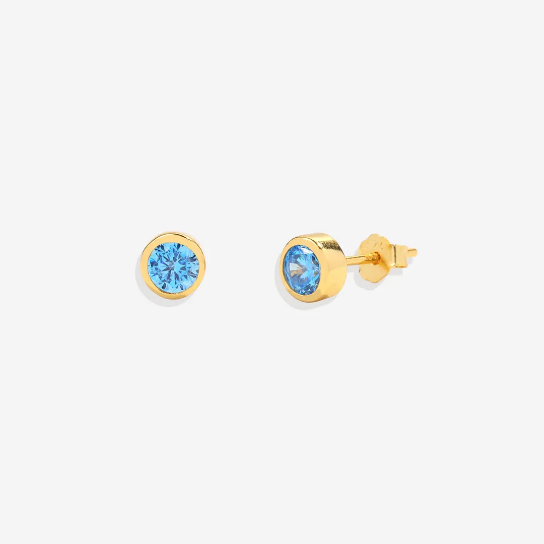 Birthstone Bezel Studs sold by Mint & Lilly product image thumbnail 5