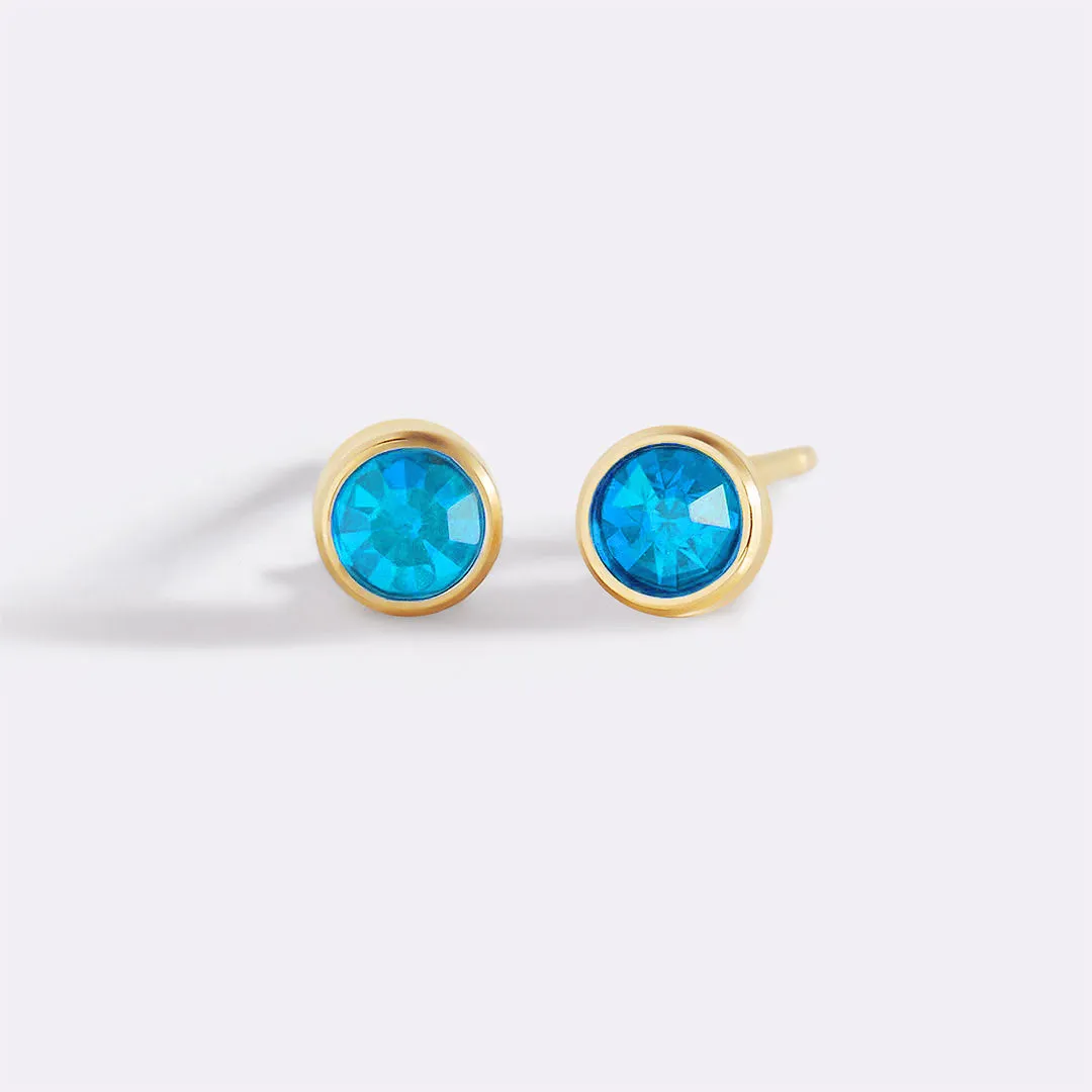 Birthstone Bezel Studs sold by Mint & Lilly product image thumbnail 2