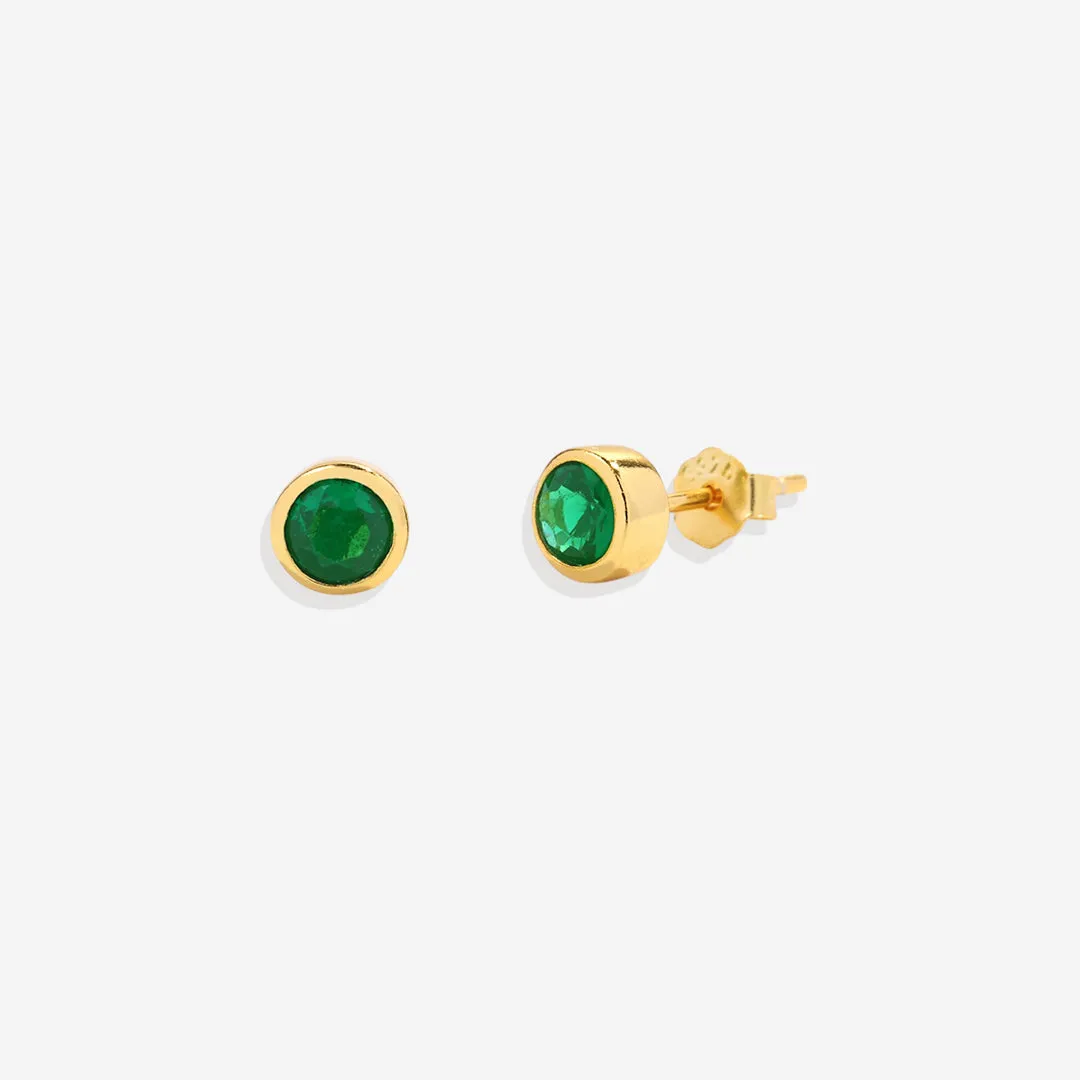 Birthstone Bezel Studs sold by Mint & Lilly product image thumbnail 4