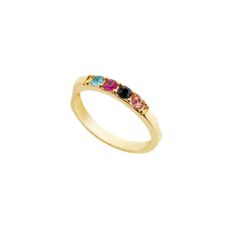 Stackable Birthstones Band Ring made by Mint & Lilly