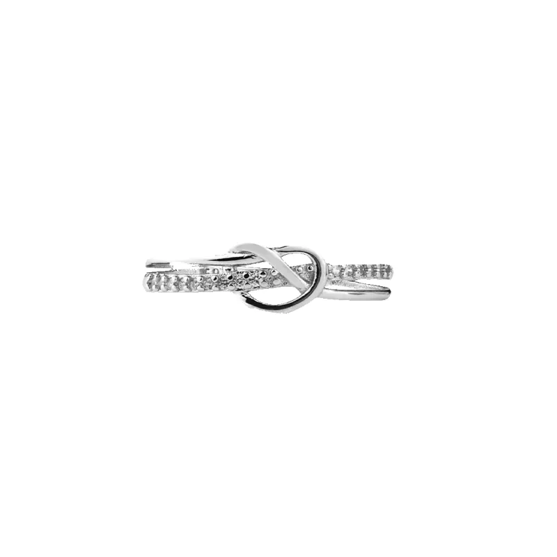 Mother & Daughter Bond Double Band Knot Ring made by Mint & Lilly