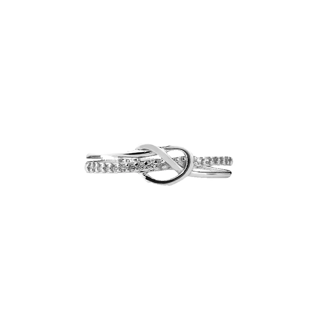 Mother & Daughter Bond Double Band Knot Ring sold by Mint & Lilly