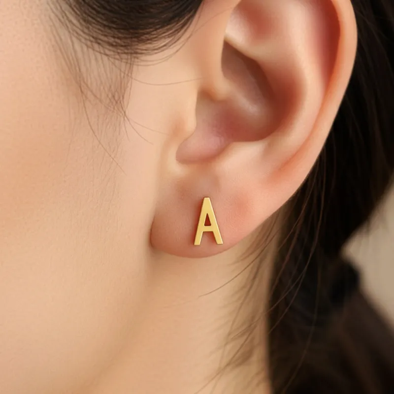 The Skinny Initial Earrings sold by Mint & Lilly