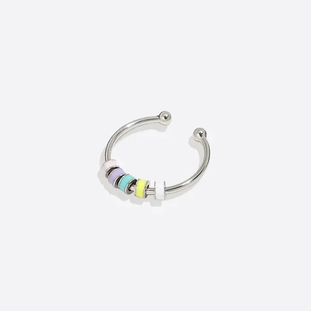 Enamel Bead Spinning Fidget Ring sold by Mint & Lilly product image thumbnail 4