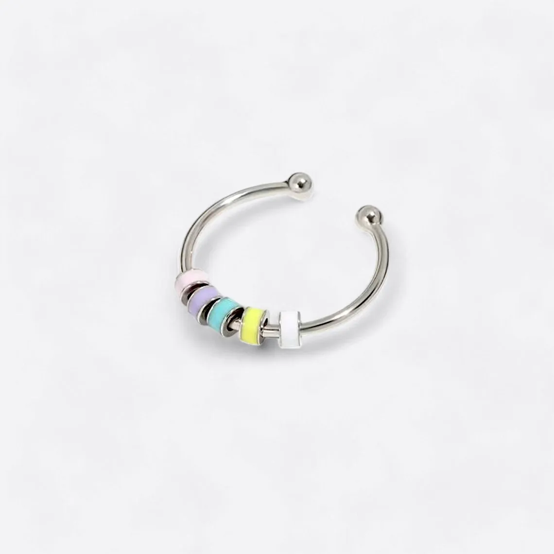 Enamel Bead Spinning Fidget Ring sold by Mint & Lilly product image thumbnail 2