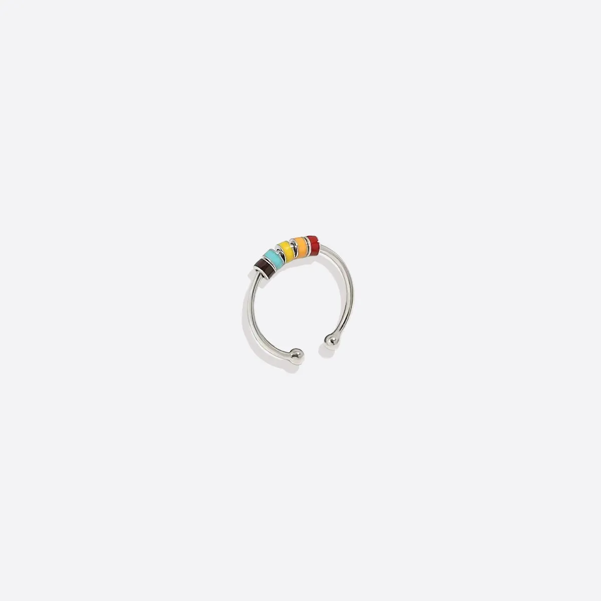 Enamel Bead Spinning Fidget Ring sold by Mint & Lilly product image thumbnail 5