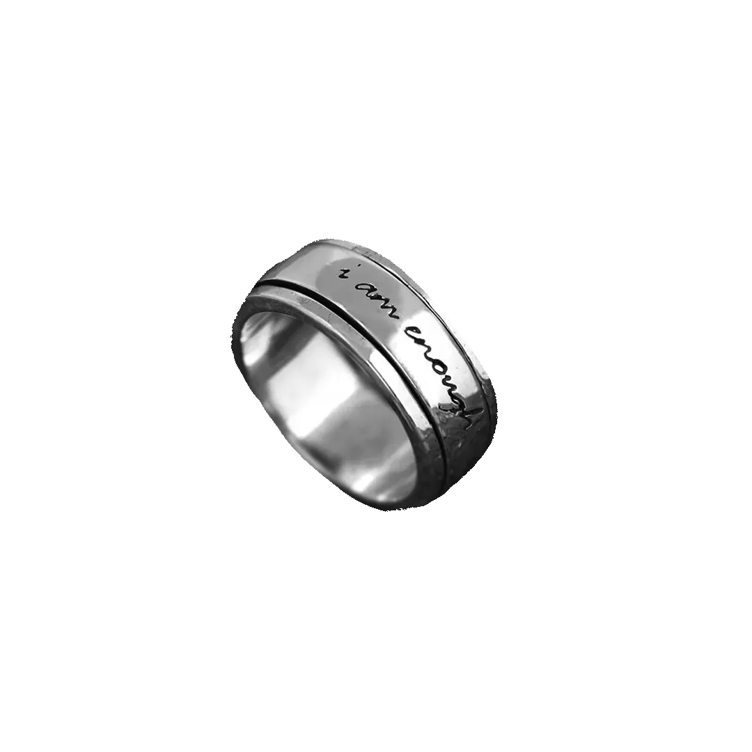 I am Enough Spinning Fidget Ring sold by Mint & Lilly