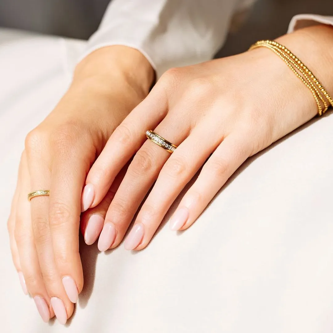 Crystal Statement Spinning Fidget Ring sold by Mint & Lilly product image thumbnail 3