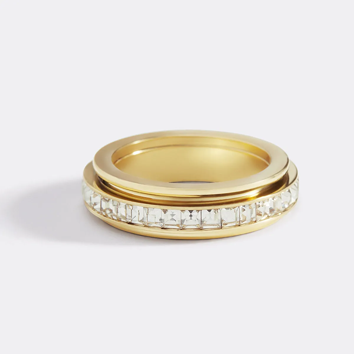 Crystal Statement Spinning Fidget Ring sold by Mint & Lilly product image thumbnail 2