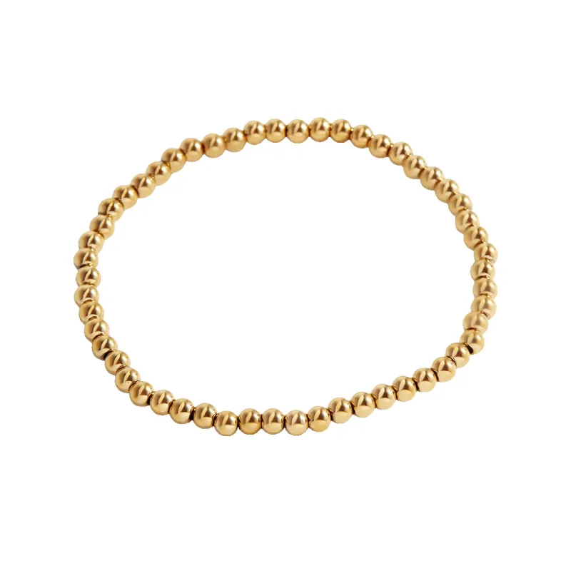 Dainty Gold Beaded Bracelet made by Mint & Lilly