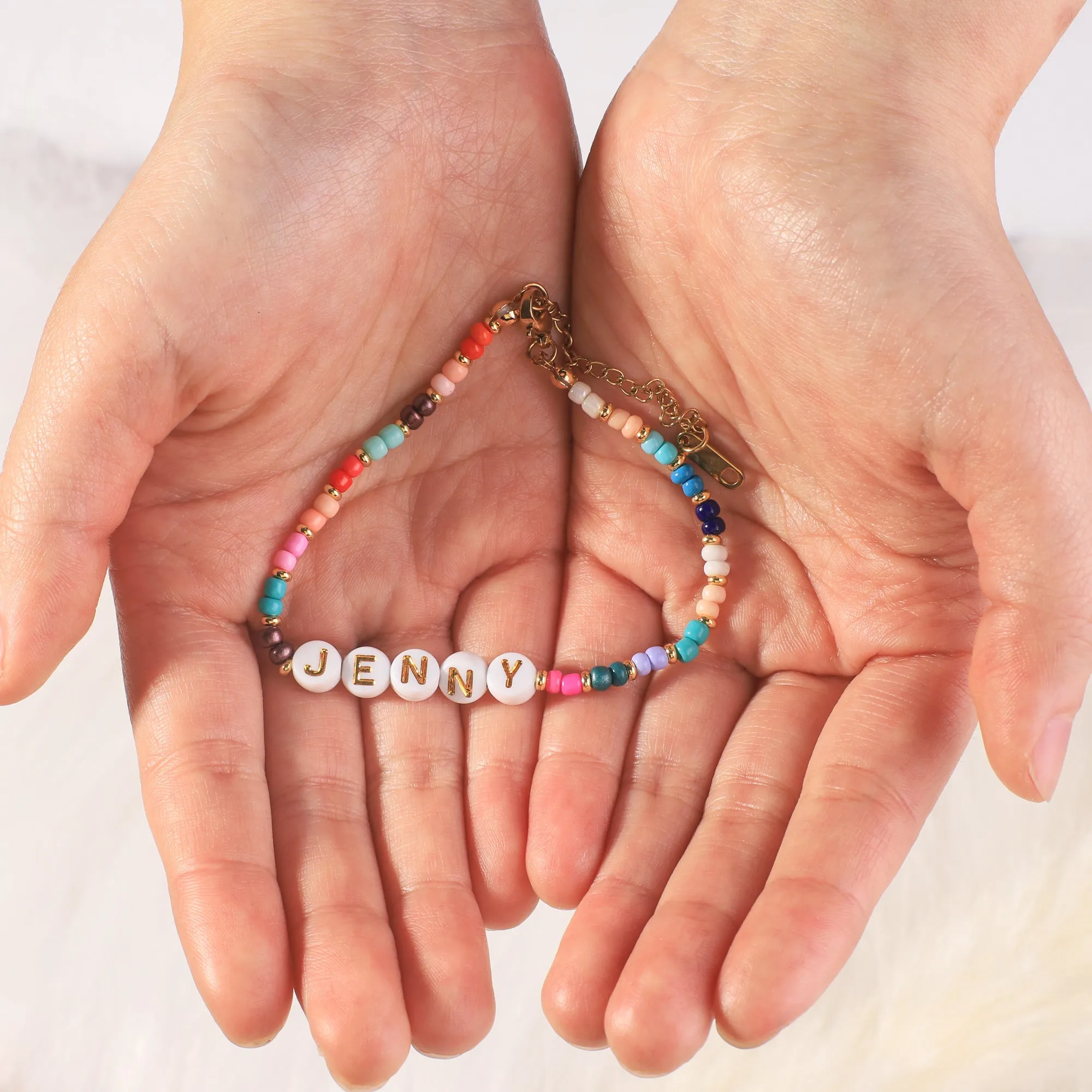 Beaded Name Bracelet | Joyful sold by Mint & Lilly product image thumbnail 5