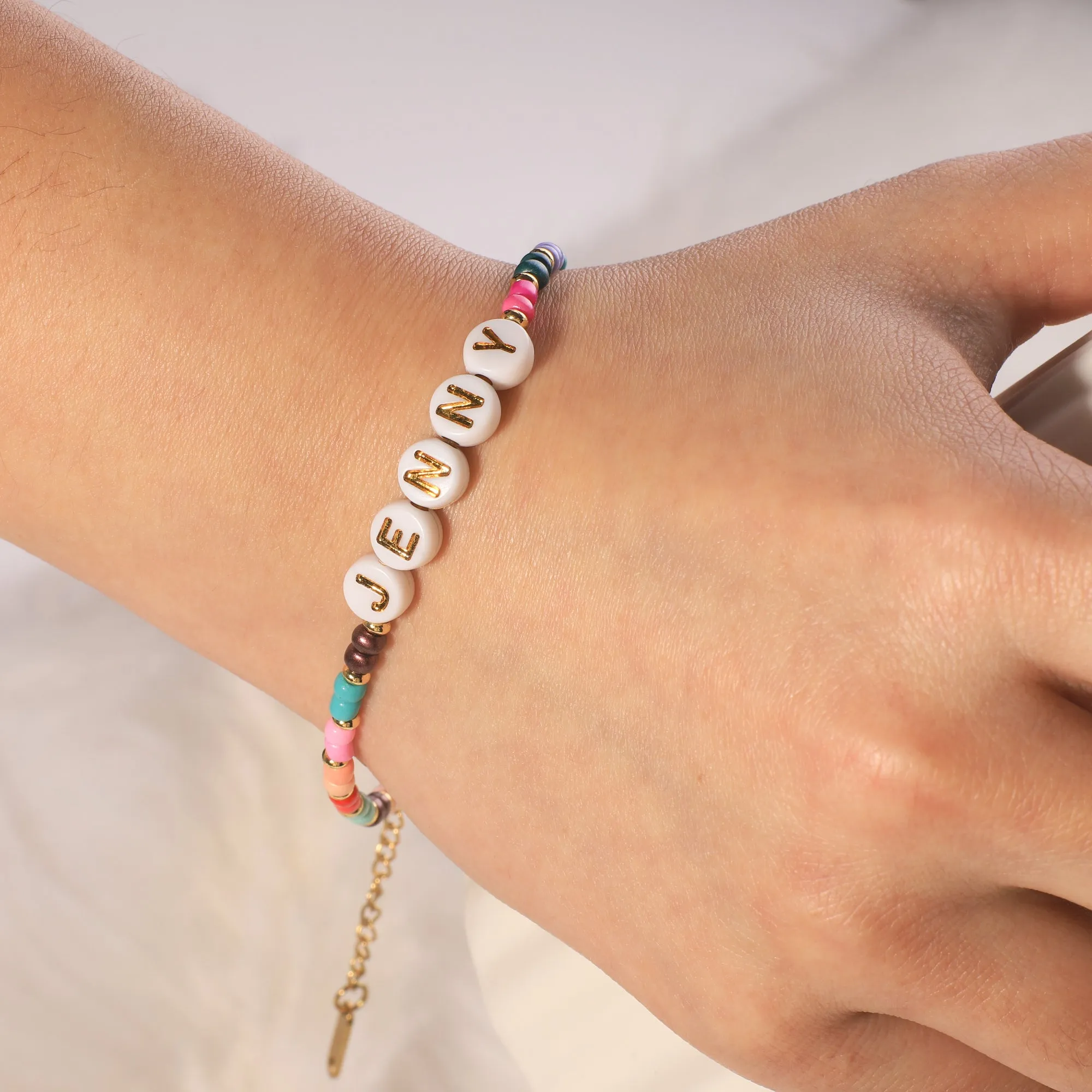 Beaded Name Bracelet | Joyful sold by Mint & Lilly product image thumbnail 3